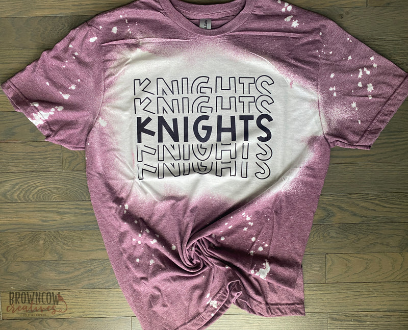 Stacked KNIGHTS Text T-Shirt - 3 Color Options!