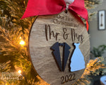 First Christmas as Mr. and Mrs. Christmas Ornament, Wedding Gift, Wedding Ornament