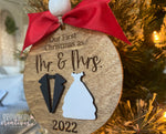 First Christmas as Mr. and Mrs. Christmas Ornament, Wedding Gift, Wedding Ornament