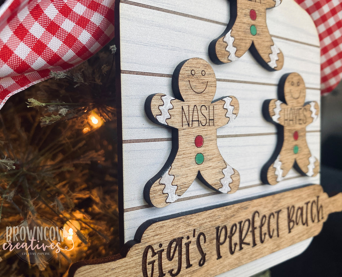 Gingerbread Cookies Personalized Christmas Ornament