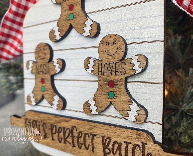 Gingerbread Cookies Personalized Christmas Ornament