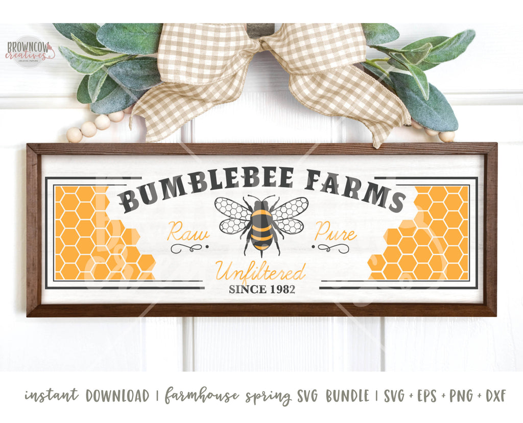 Farmhouse Spring Sign SVG Bundle – BrownCowCreatives