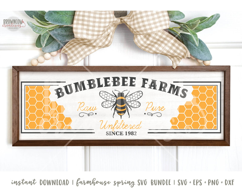 Farmhouse Spring Sign SVG Bundle