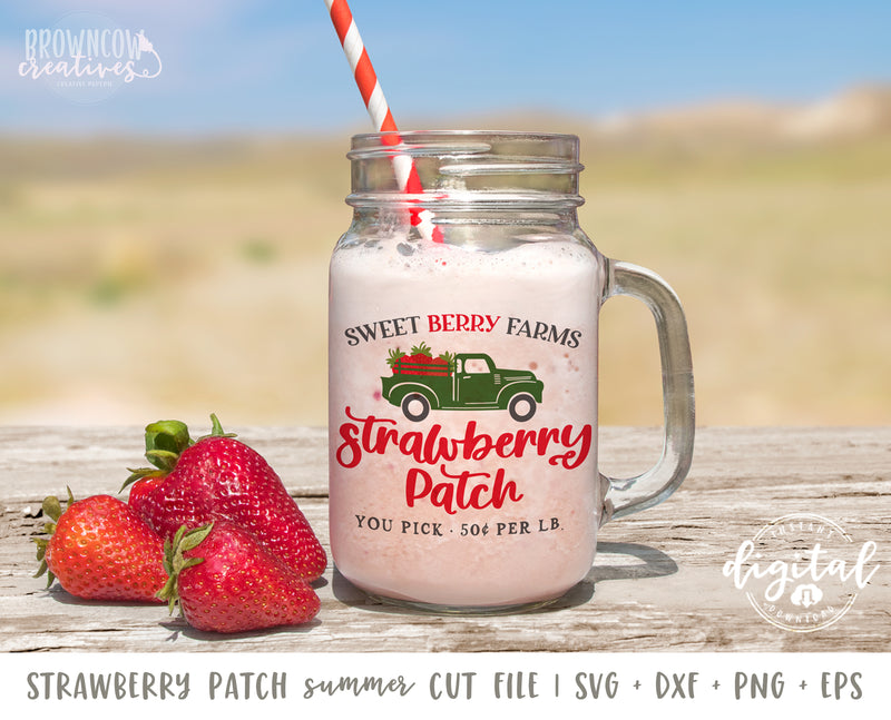 Berry Farms Strawberry Patch Farmhouse Sign SVG/Cut File