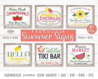 Farmhouse Summer Sign SVG Bundle