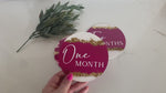 Baby Milestone Rounds, Hand Painted with Gold Flakes, Baby Photo Prop