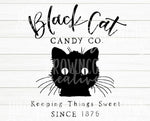 Halloween SVG File, Cut File for Halloween Craft, Black Cat Candy Co. SVG Cut File, Halloween Black Cat SVG