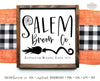 Salem Broom Co SVG, Halloween SVG File, Cut File for Halloween Craft, Vintage Halloween Sign SVG