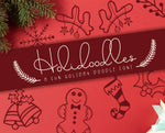 Holidoodles, Christmas Doodle Font, Christmas Font, Commercial Use Font