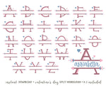 Valentine Split Monogram, Valentine Split Alphabet, Hearts Split Monogram, Hearts Split Letters, Hearts Split Alphabet, SVG, Cut Files