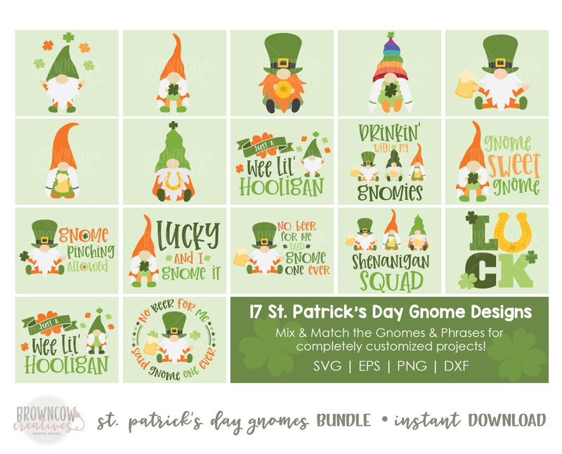 St. Patrick's Day Gnomes SVG Bundle