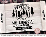 Making Memories One Campsite at a Time SVG, Camping Cut File, Camp Cut File, Making Memories Camping SVG, Making Memories Camping Cut File