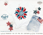 Patriotic Sunflower SVG, Patriotic Sunflower Cut Files, July 4th SVG, Fourth of July SVG, Fourth of July svg Bundle, Patriotic svg bundle