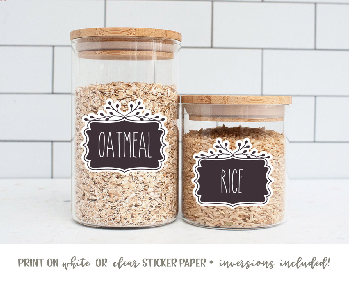 Pantry Labels SVG, Spice Labels SVG, Pantry Labels Cut Files, Spice Labels Cut Files, Printable Labels, Farmhouse SVGs