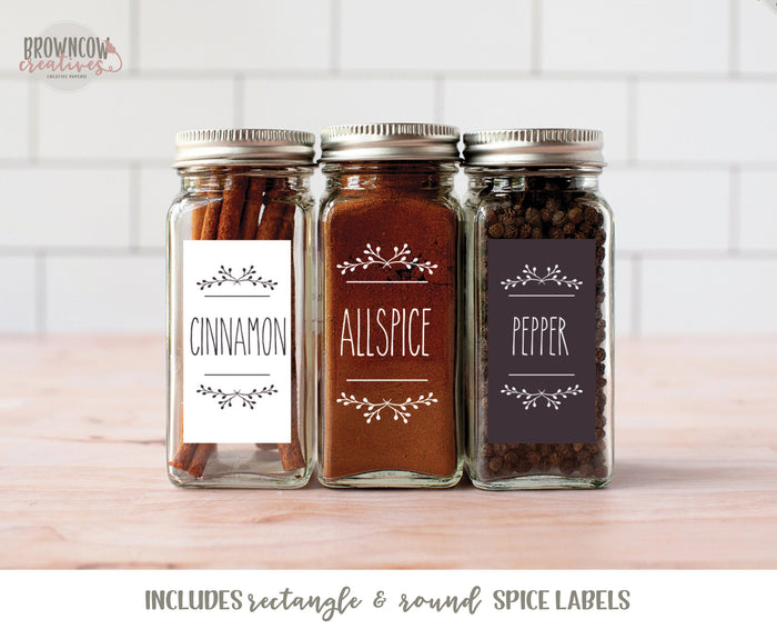 Pantry Labels SVG, Spice Labels SVG, Pantry Labels Cut Files, Spice Labels Cut Files, Printable Labels, Farmhouse SVGs