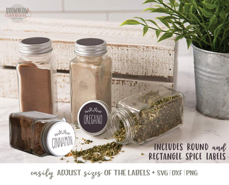 Pantry Labels SVG, Spice Labels SVG, Pantry Labels Cut Files, Spice Labels Cut Files, Printable Labels, Farmhouse SVGs