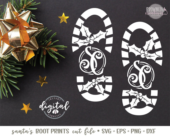 SANTA'S BOOT PRINT SVG