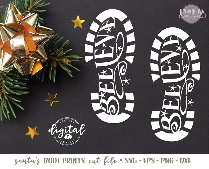 SANTA'S BOOT PRINT SVG