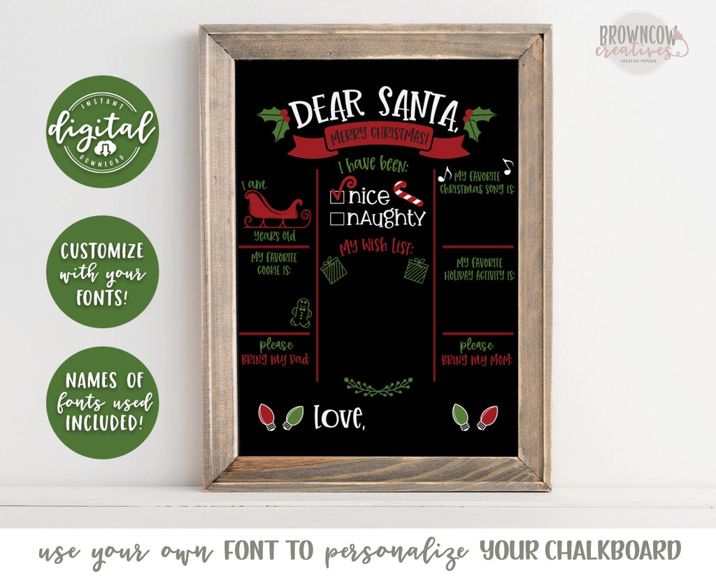 Christmas Milestone Chalkboard SVG/Cut File, Christmas Chalkboard SVG
