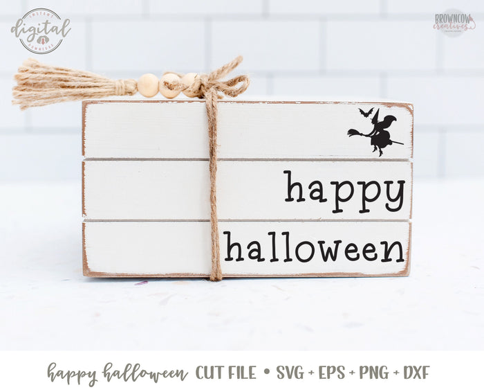 Halloween Wooden Book Stack SVG/Cut File, Halloween Sign SVG, Halloween SVG, Happy Halloween Farmhouse Sign Cut File