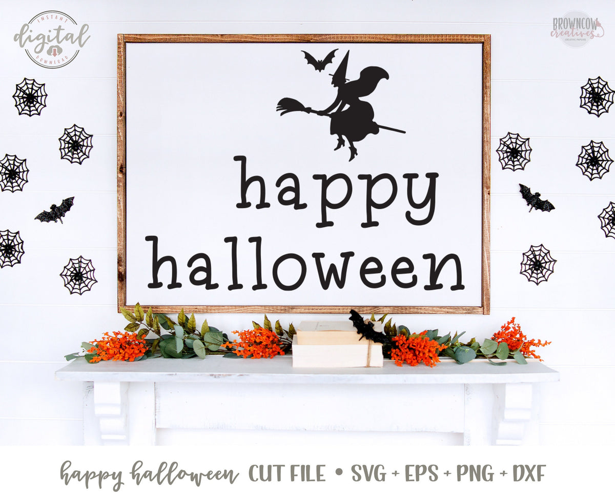 Halloween Wooden Book Stack SVG/Cut File, Halloween Sign SVG, Halloween SVG, Happy Halloween Farmhouse Sign Cut File