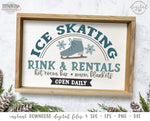 Ice Skating SVG, Winter Farmhouse Sign SVG/Cut File, Ice Skating Winter Farmhouse Sign Cut File