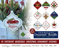Arabesque Christmas Ornament SVG Bundle