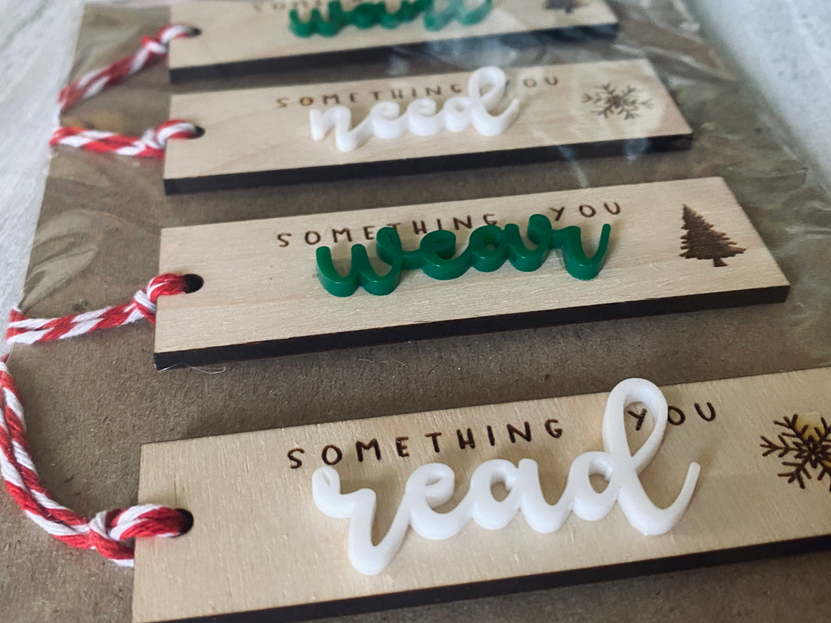 Four Gift Rule Christmas Gift Tag, Slim Style