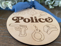 Teacher, Police, or Nurse Sketch Ornament