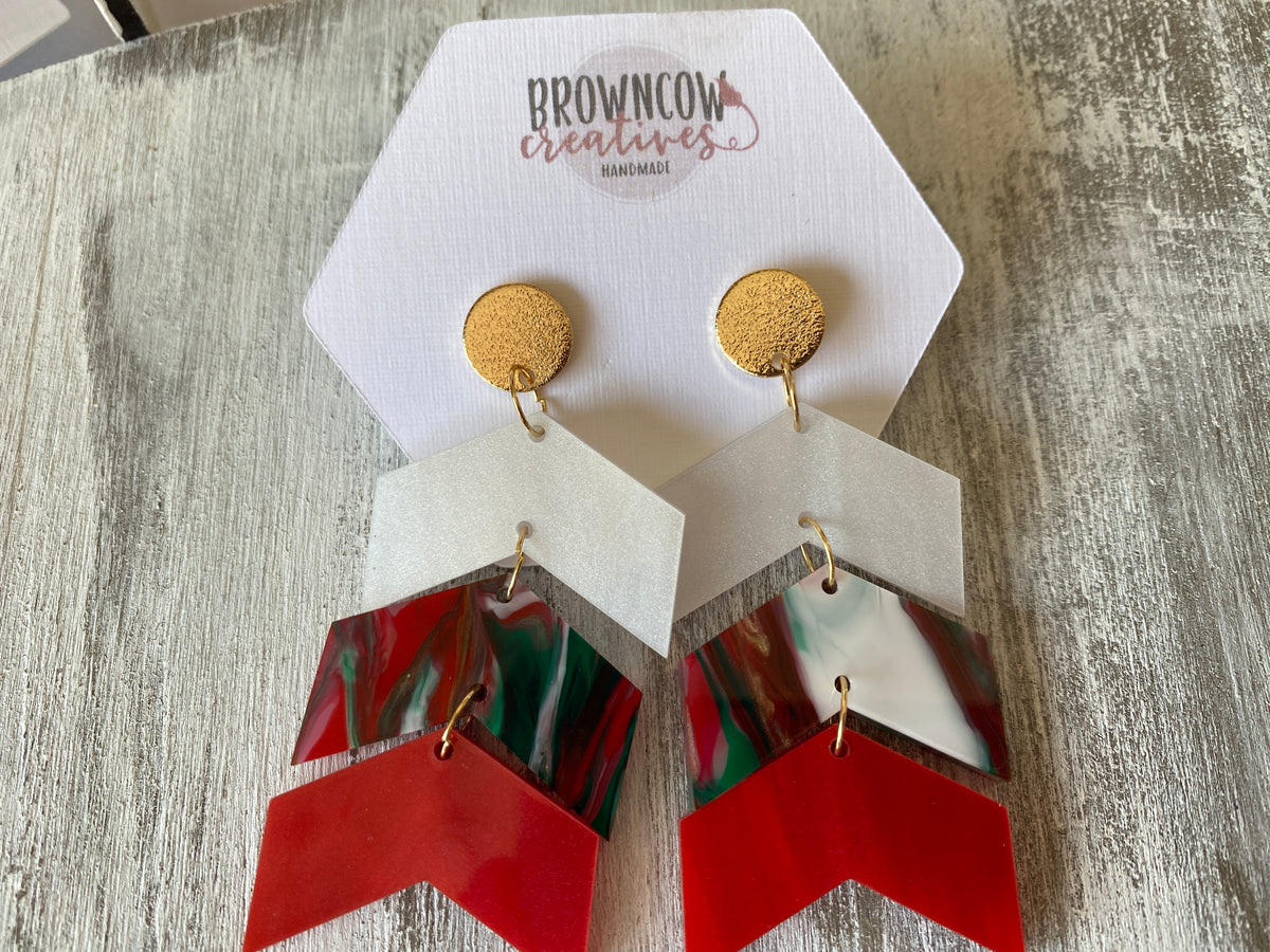 Christmas Arrow Drop Earrings